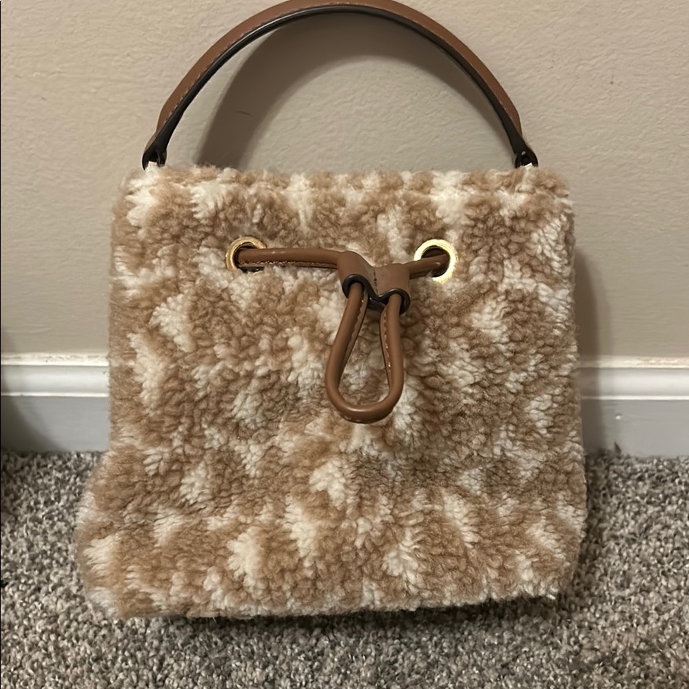 Brown and Cream Michael Kors Shearling Women's Bag